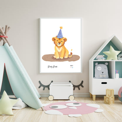 Party Paws No.6 Art Print Tasarım Çocuk Odası Posteri