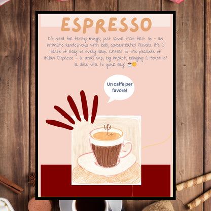 Art Print Design Poster Coffee Espresso No.2