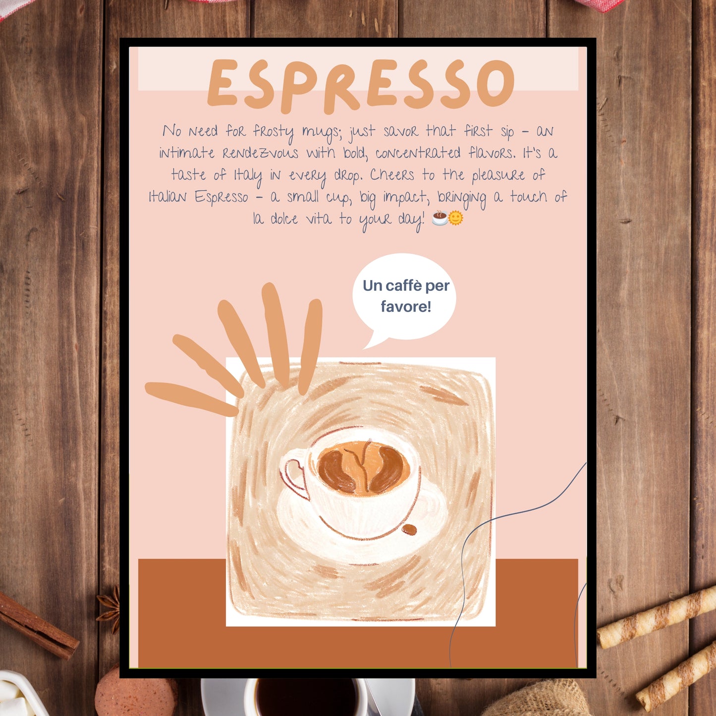 Art Print Design Poster Coffee Espresso No.1