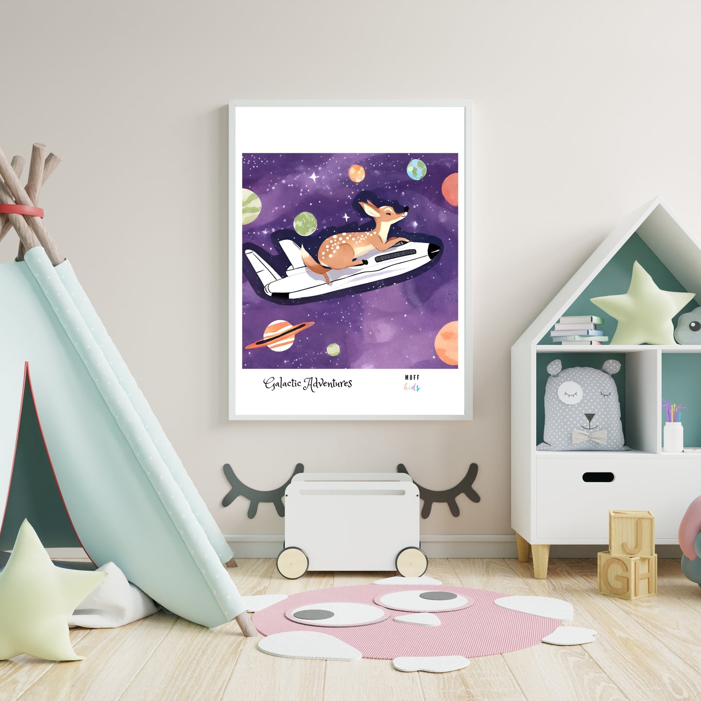 Galactic Adventurers No.12 Art Print Tasarım Çocuk Odası Posteri