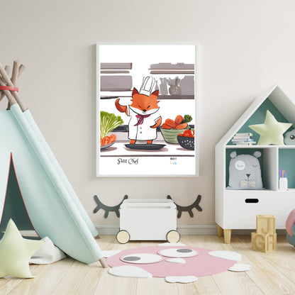 Petit Chef No.3 Art Print Tasarım Çocuk Odası Posteri 