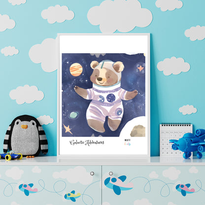 Galactic Adventurers Art Print Poster For Kids No.17