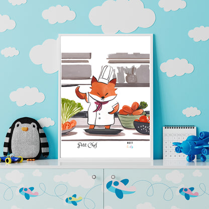 Petit Chef No.3 Art Print Tasarım Çocuk Odası Posteri 