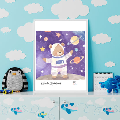 Galactic Adventurers Art Print Poster For Kids No.16