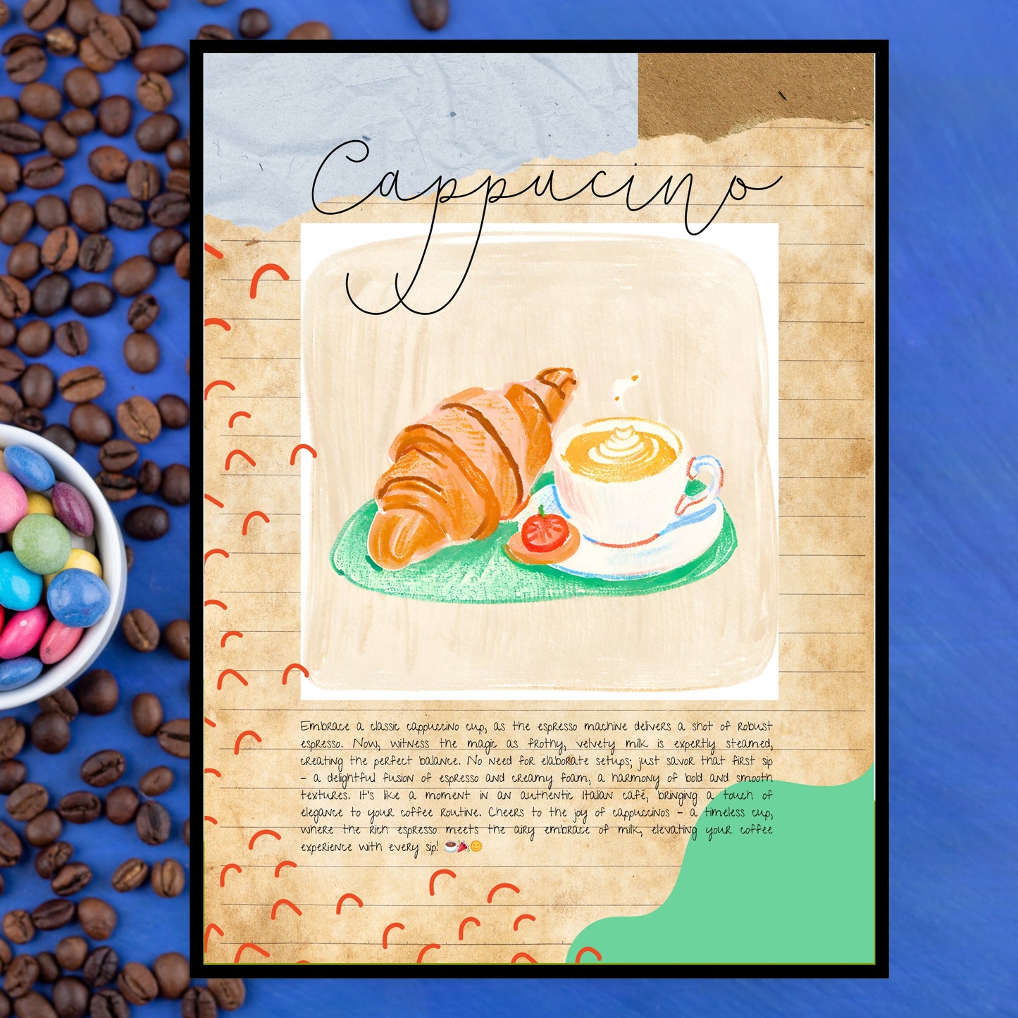 Art Print Design Poster Coffee Cappucino