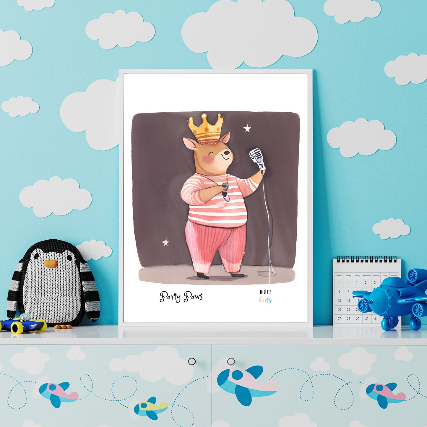 Party Paws No.8 Art Print Tasarım Çocuk Odası Posteri