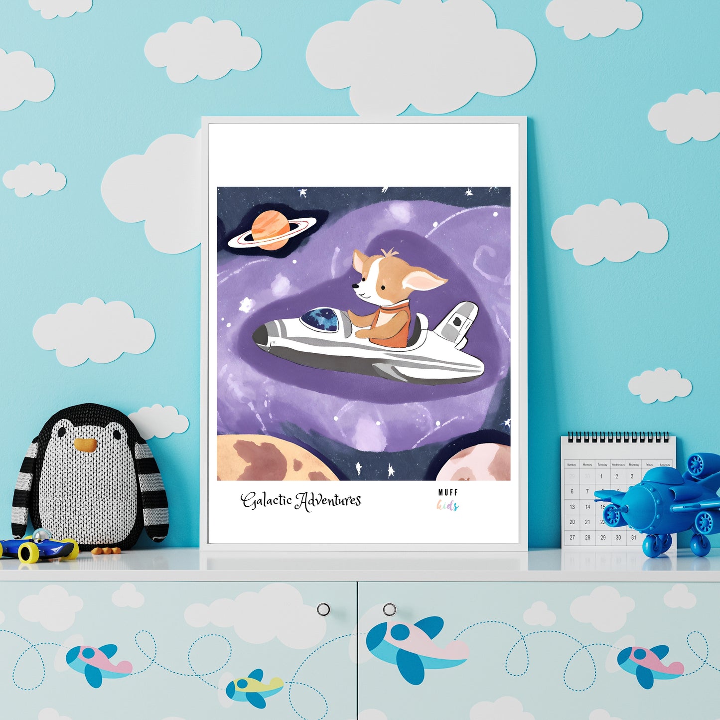 Galactic Adventurers Art Print Poster For Kids No.10