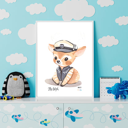 Fly High Animals Art Print Poster For Kids No.3