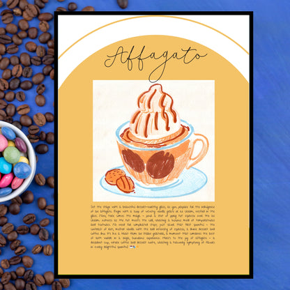 Art Print Design Poster Coffee Affagato