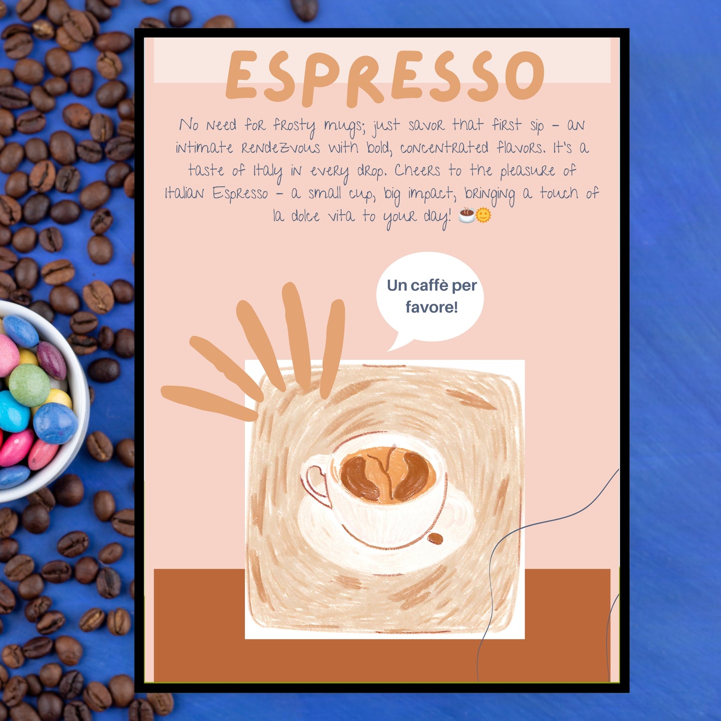 Art Print Design Poster Coffee Espresso No.1