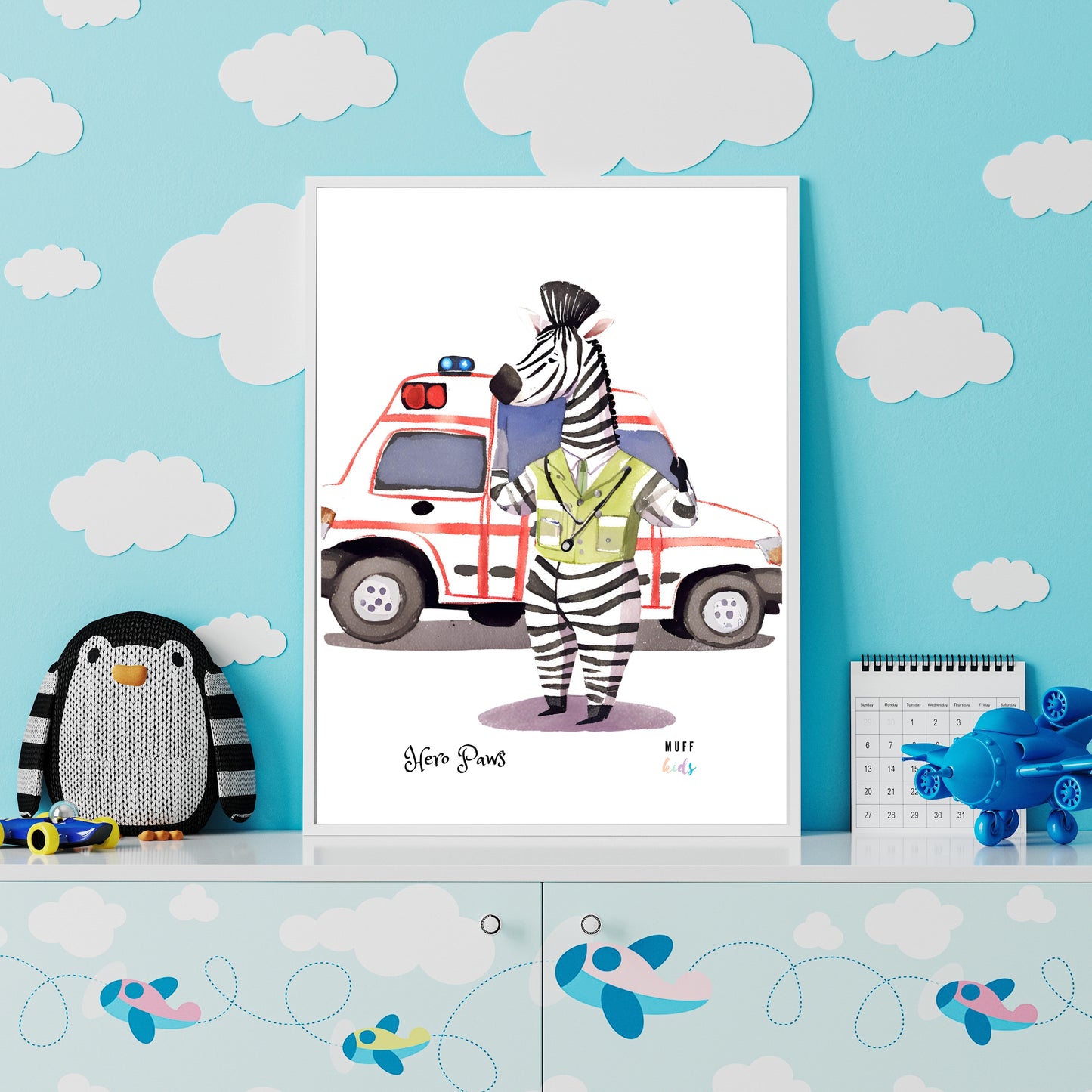 Hero Paws Art Print Poster For Kids No.5