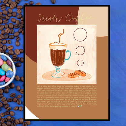 Art Print Design Poster Irish Coffee