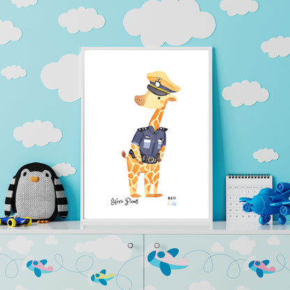 Hero Paws No.1 Art Print Tasarım Çocuk Odası Posteri