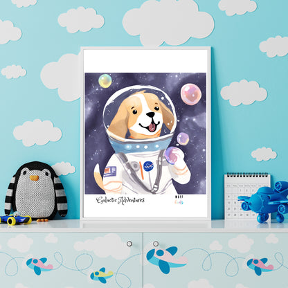 Galactic Adventurers Art Print Poster For Kids No.8