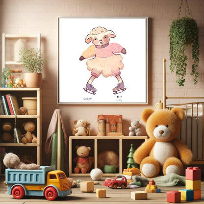 Be Active Animals No.7 Art Print Tasarım Çocuk Odası Posteri