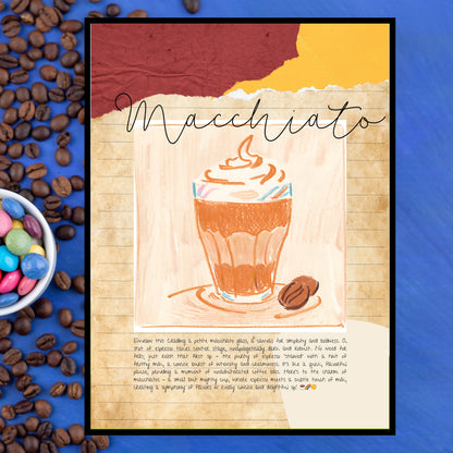 Art Print Design Poster Coffee Macchiato