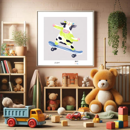 Be Active Animals No.8 Art Print Tasarım Çocuk Odası Posteri