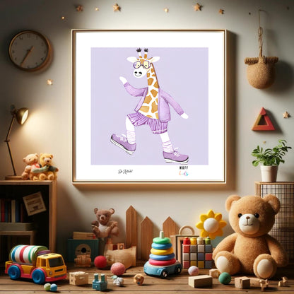 Be Active Animals No.19 Art Print Tasarım Çocuk Odası Posteri