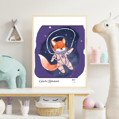 Galactic Adventurers No.3 Art Print Tasarım Çocuk Odası Posteri