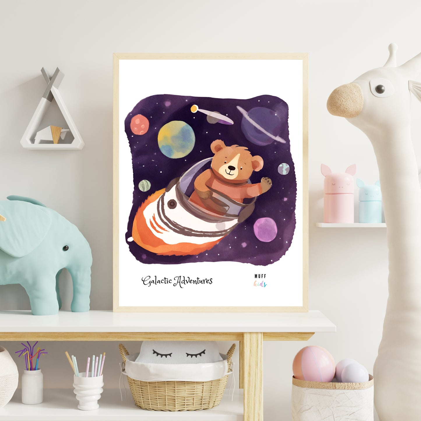 Galactic Adventurers No.14 Art Print Tasarım Çocuk Odası Posteri