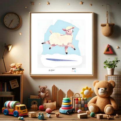 Be Active Animals No.9 Art Print Tasarım Çocuk Odası Posteri