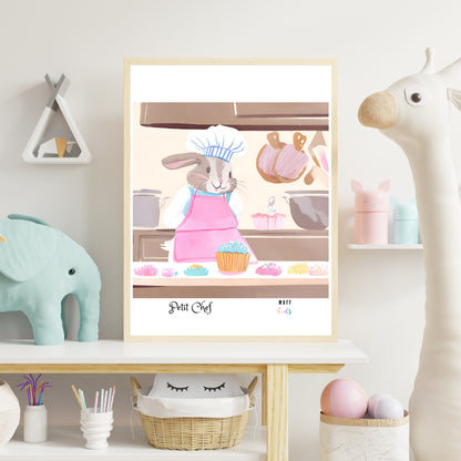 Petit Chef No.6 Art Print Tasarım Çocuk Odası Posteri