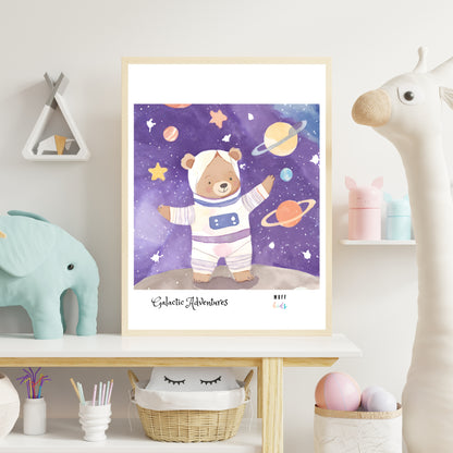 Galactic Adventurers No.16 Art Print Tasarım Çocuk Odası Posteri 