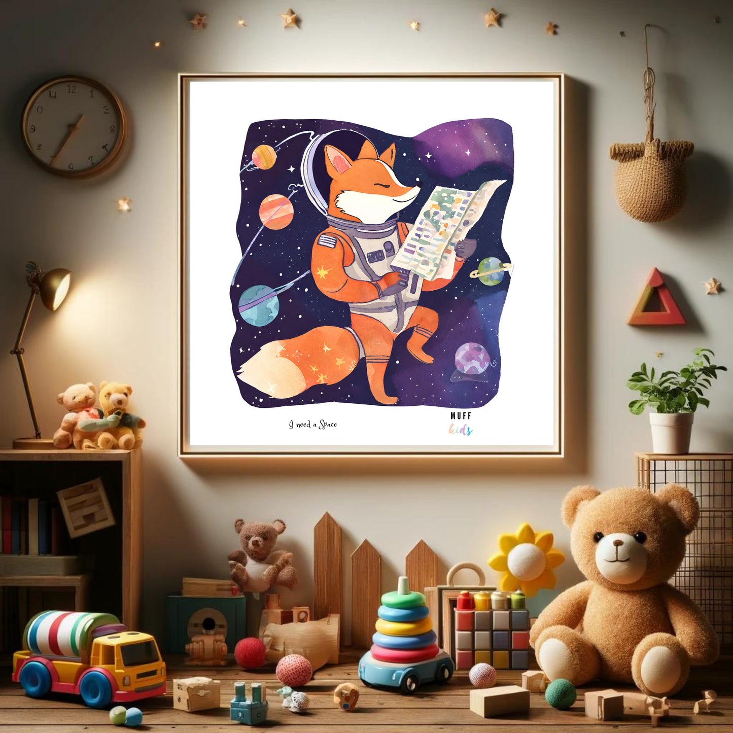 I Need A Space No:1 Art Print Çocuk Odası Posteri