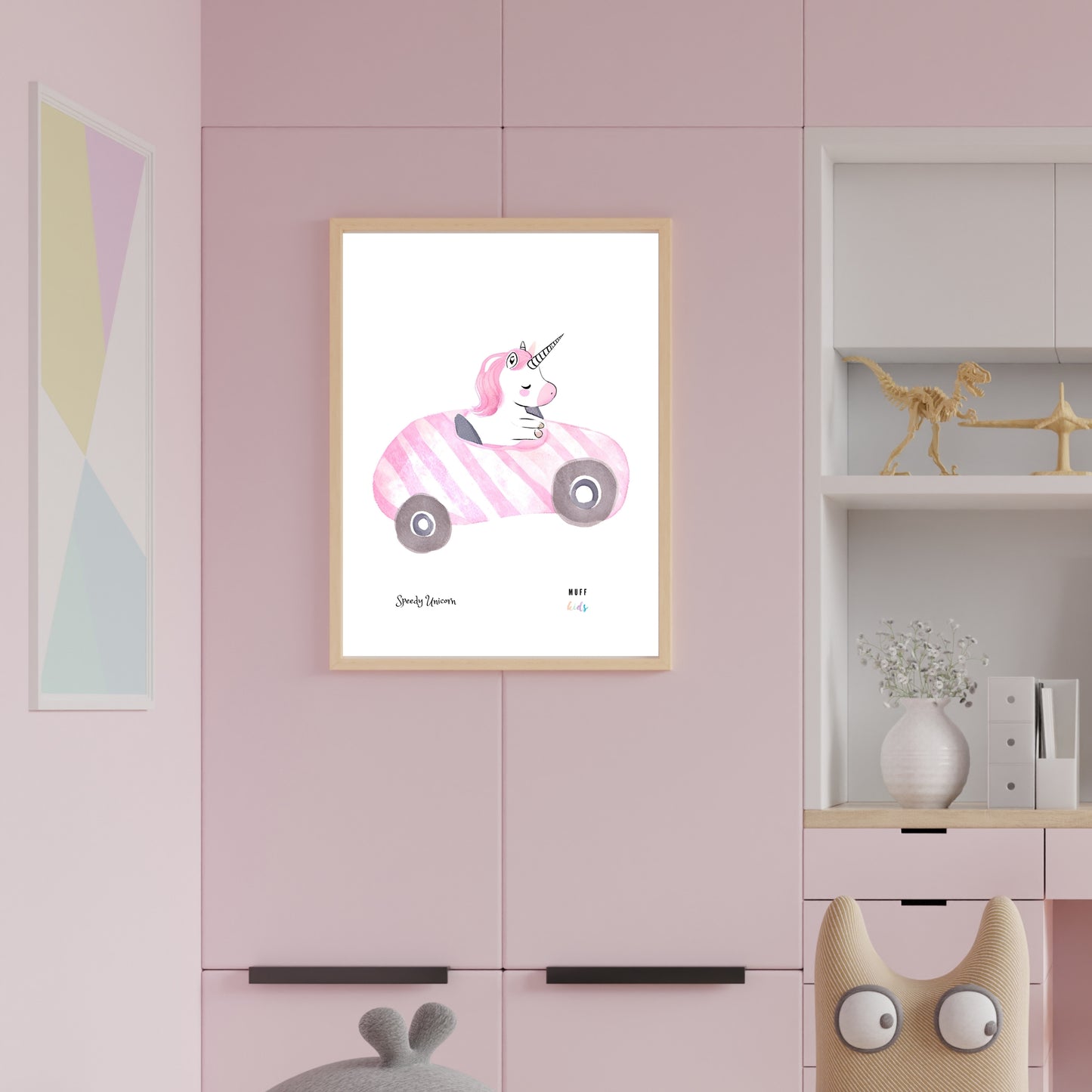 Speedy Unicorns Art Print Poster For Kids