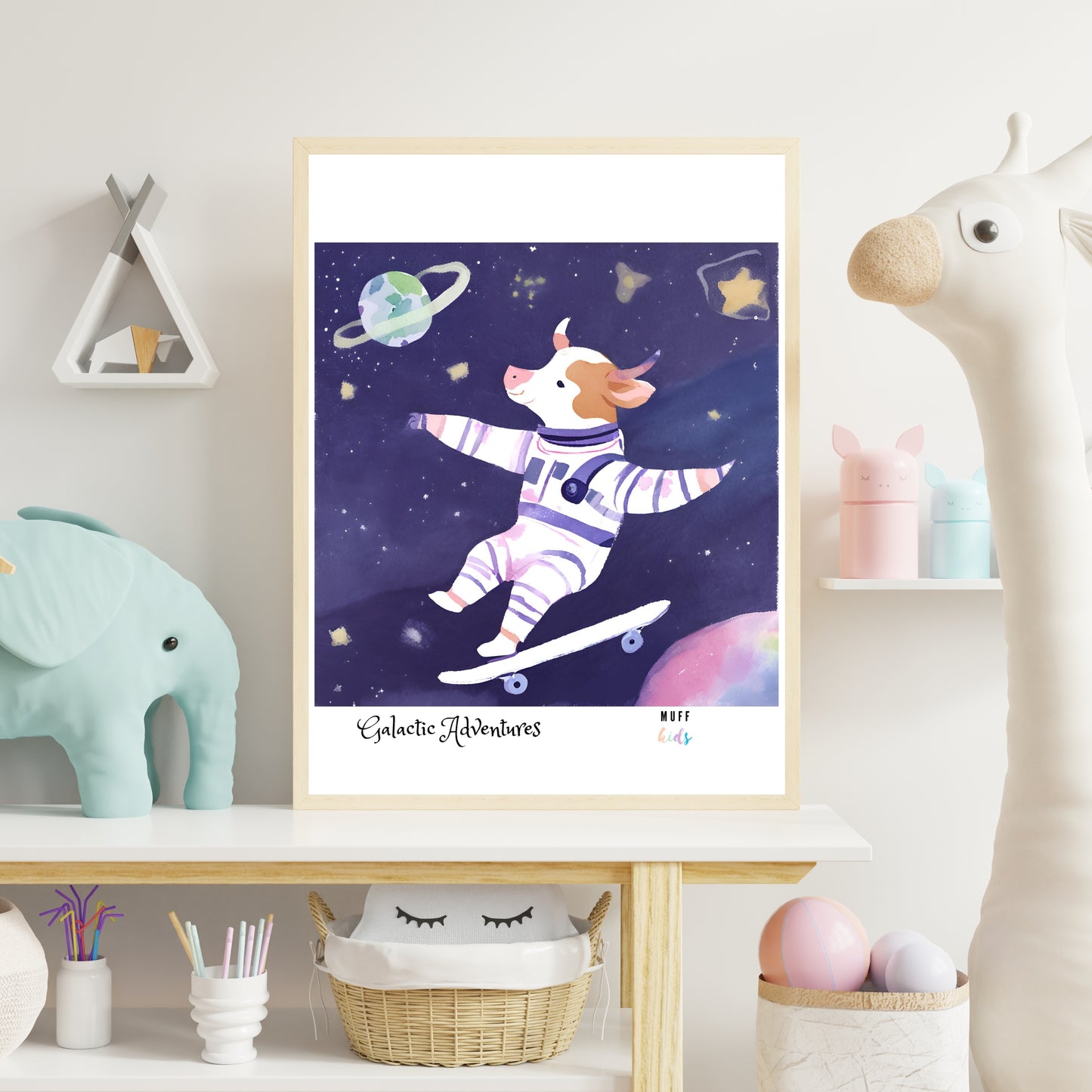 Galactic Adventurers No.5 Art Print Tasarım Çocuk Odası Posteri