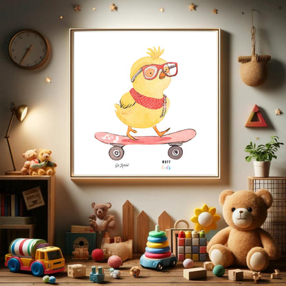 Be Active Animals No.11 Art Print Tasarım Çocuk Odası Posteri