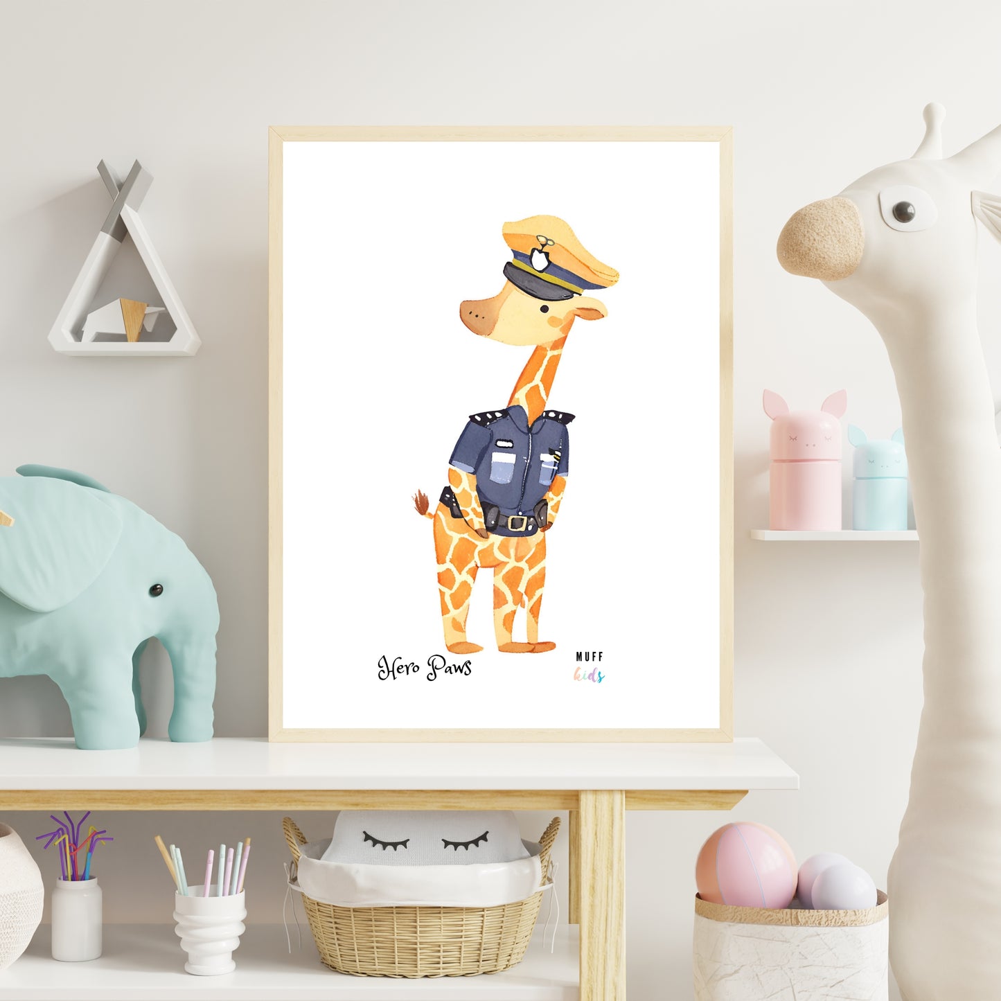 Hero Paws Art Print Poster For Kids No.1