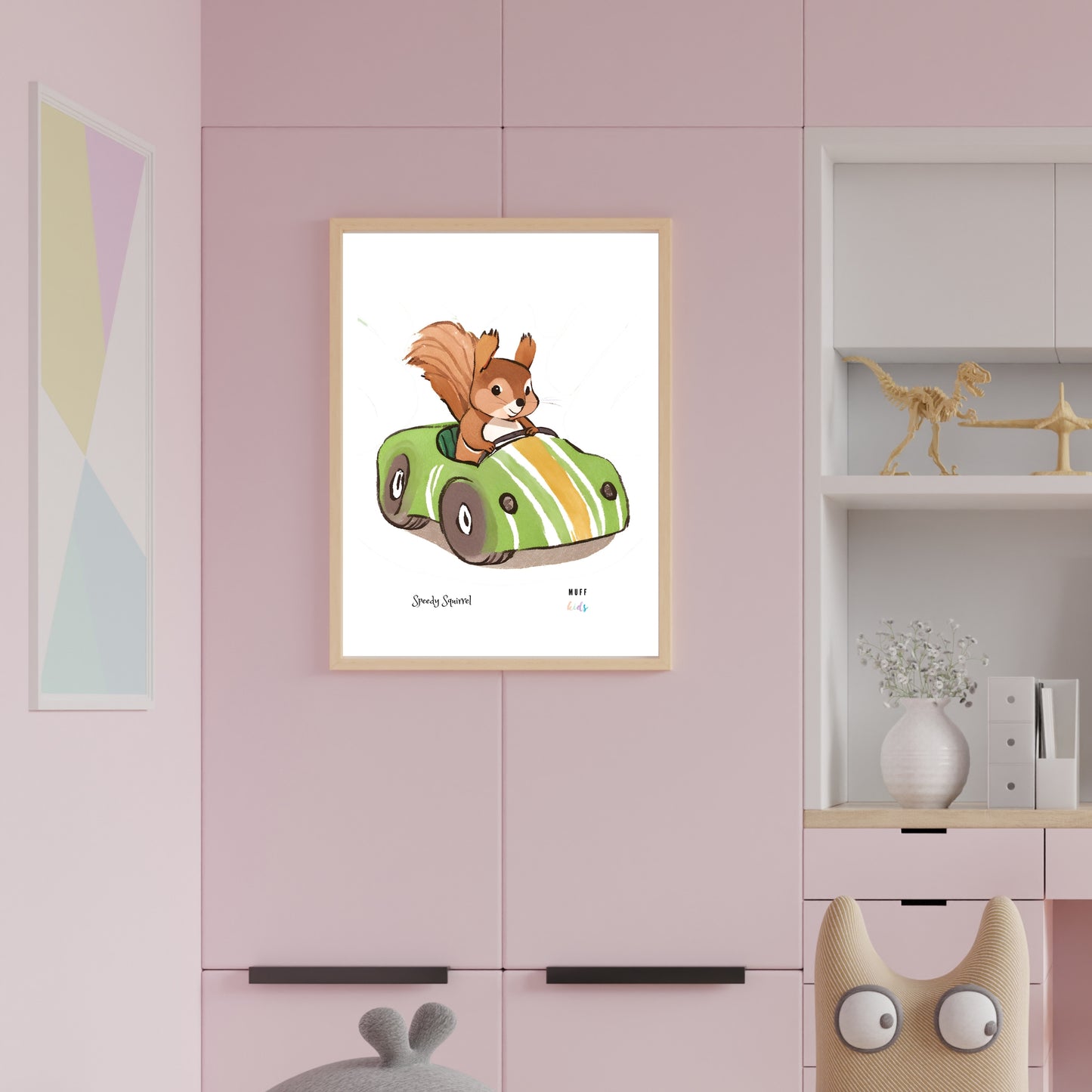 Speedy Squirrels Art Print Tasarım Çocuk Odası Posteri