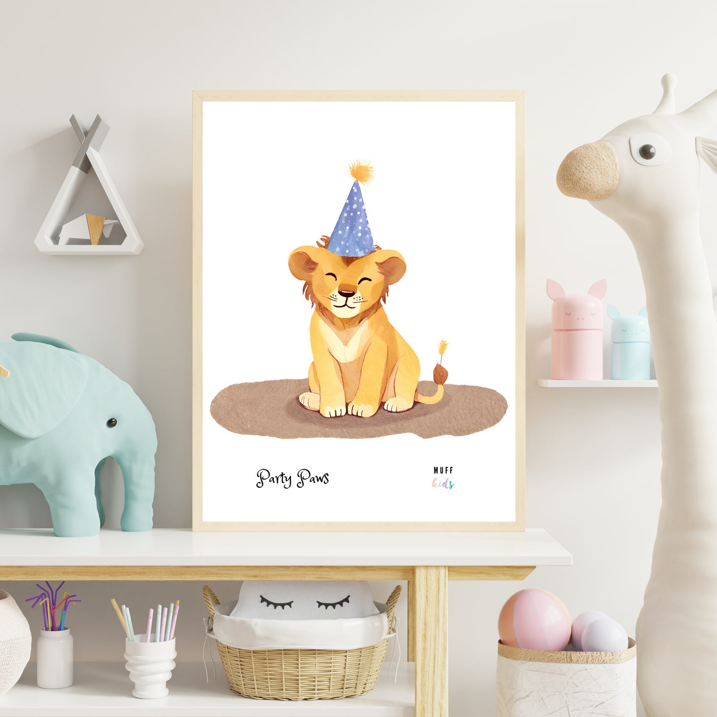 Party Paws Art Print Poster For Kids No.6