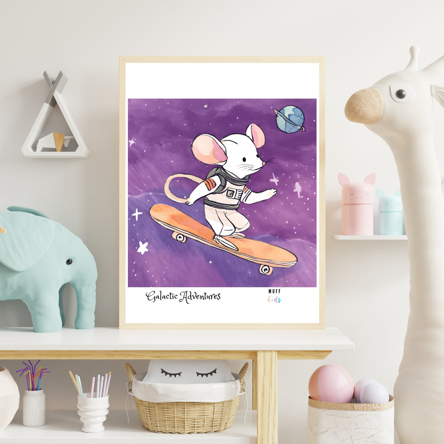 Galactic Adventurers No.6 Art Print Tasarım Çocuk Odası Posteri