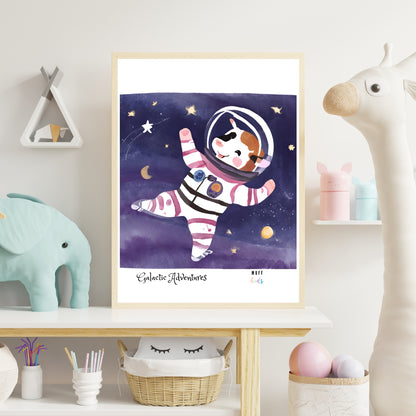 Galactic Adventurers No.2 Art Print Tasarım Çocuk Odası Posteri