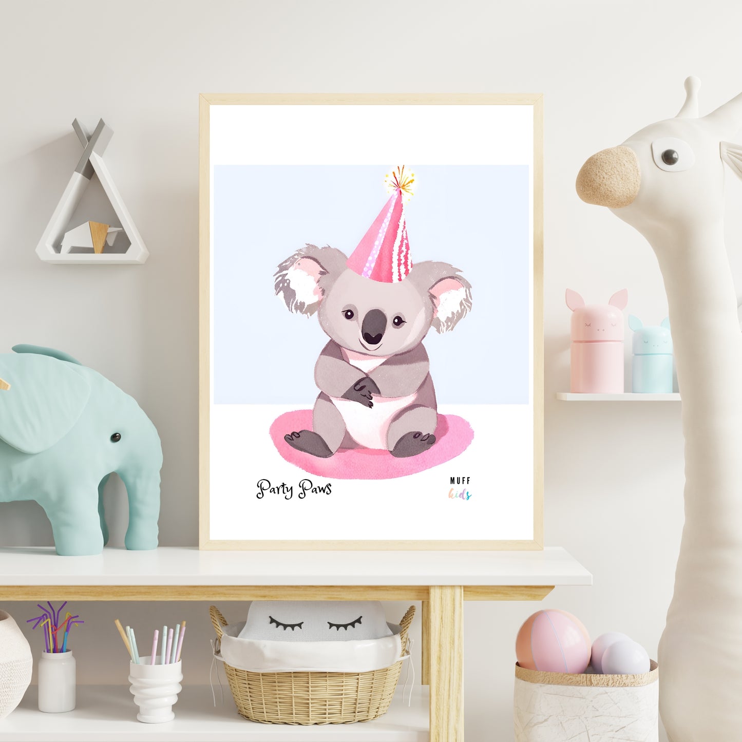 Party Paws Art Print Poster For Kids No.3