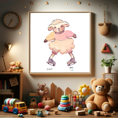 Be Active Animals No.7 Art Print Tasarım Çocuk Odası Posteri