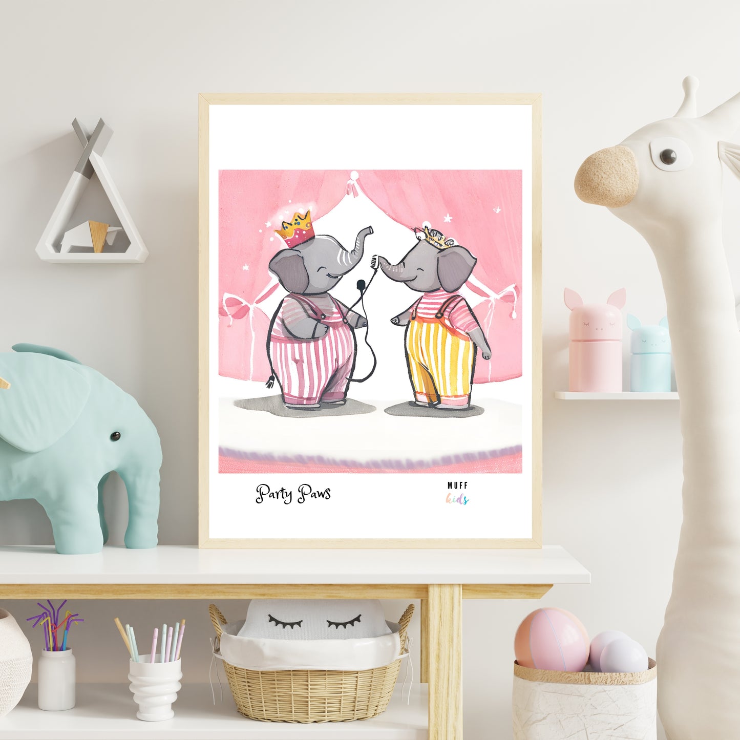 Party Paws Art Print Poster For Kids No.10