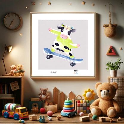 Be Active Animals No.8 Art Print Tasarım Çocuk Odası Posteri