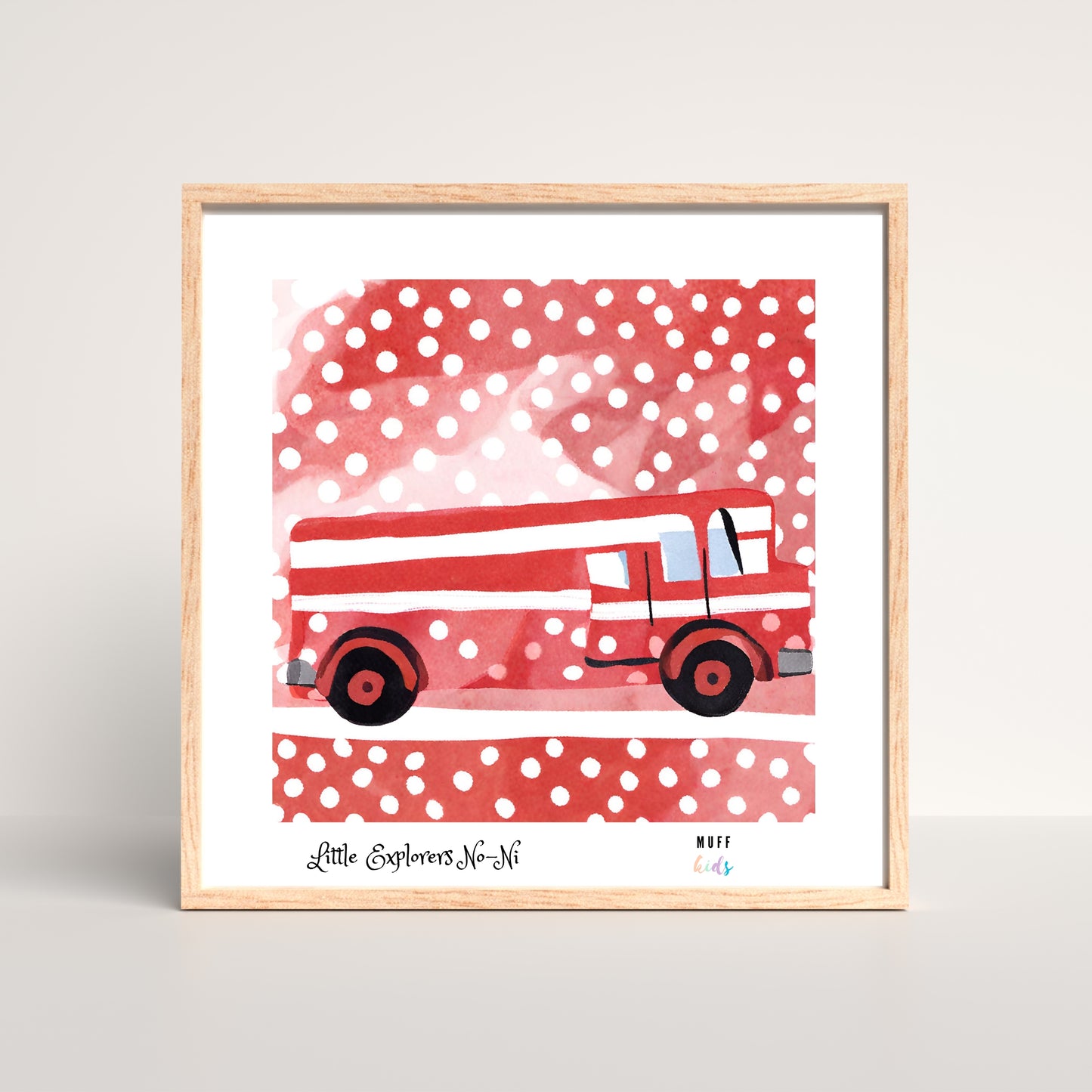 Little Explorers' Fire Fighters Art Print Poster For Kids