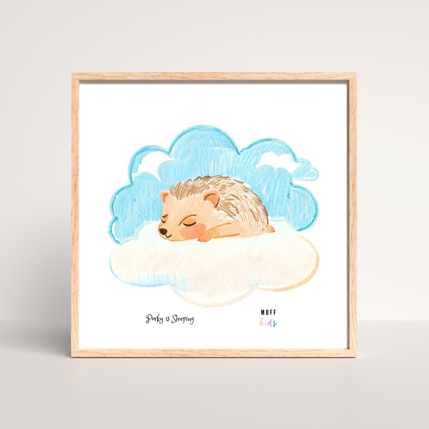 Art for Kids | Sleeping Animals No:5 | Printable Kids Art | Educational Art Print | Digital Art Design | Instant Download