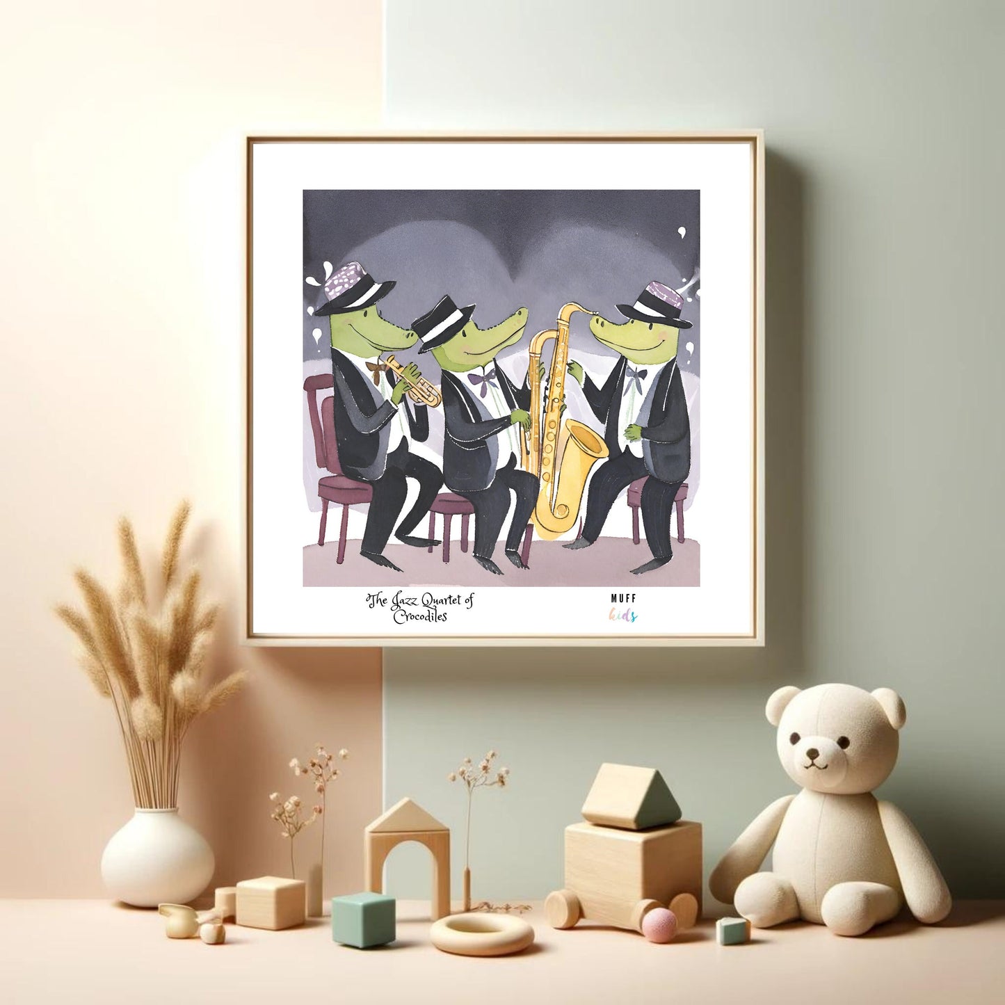 Art for Kids | Orchestra of Paws No:3 | Printable Kids Art | Educational Art Print | Digital Art Design | Instant Download