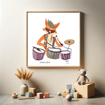 Art for Kids | Orchestra of Paws No:6 | Printable Kids Art | Educational Art Print | Digital Art Design | Instant Download