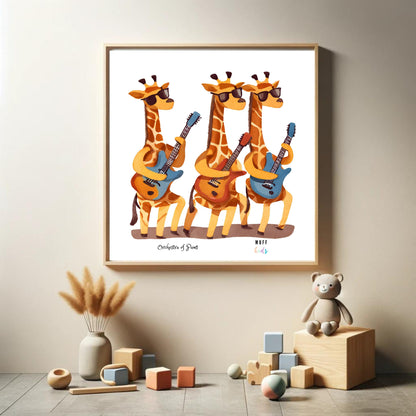 Art for Kids | Orchestra of Paws No:7 | Printable Kids Art | Educational Art Print | Digital Art Design | Instant Download