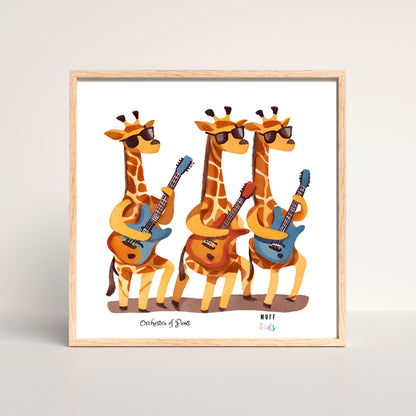 Art for Kids | Orchestra of Paws No:7 | Printable Kids Art | Educational Art Print | Digital Art Design | Instant Download