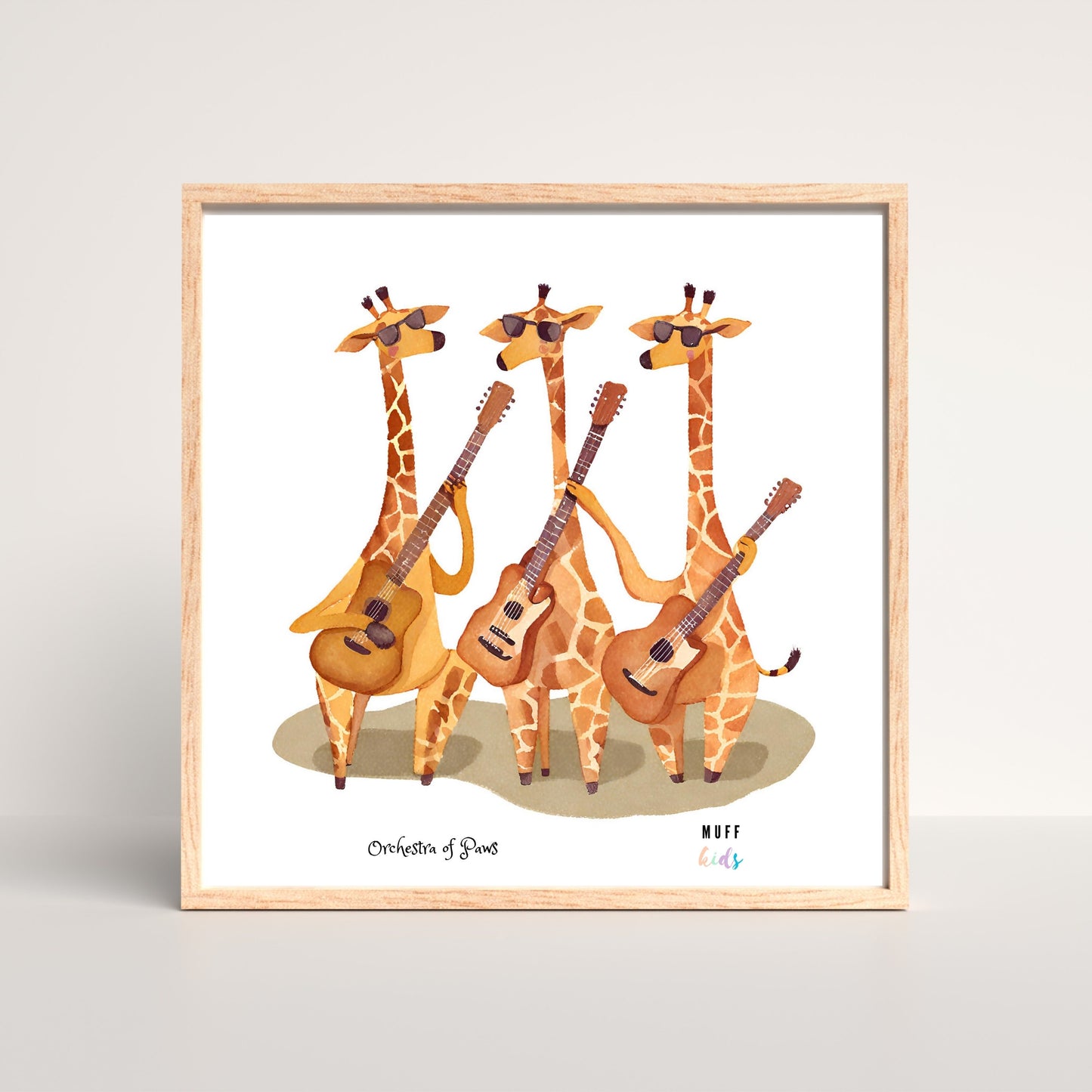 Art for Kids | Orchestra of Paws No:8 | Printable Kids Art | Educational Art Print | Digital Art Design | Instant Download