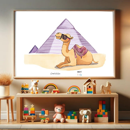 Art for Kids Animal Adventures: Camel of Giza | Printable Kids Art | Educational Art Print | Digital Art Design for Kids | Instant Download