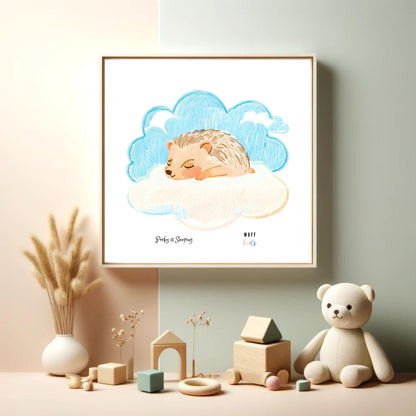 Art for Kids | Sleeping Animals No:5 | Printable Kids Art | Educational Art Print | Digital Art Design | Instant Download