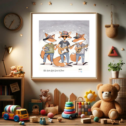 Art for Kids | Orchestra of Paws No:4 | Printable Kids Art | Educational Art Print | Digital Art Design | Instant Download